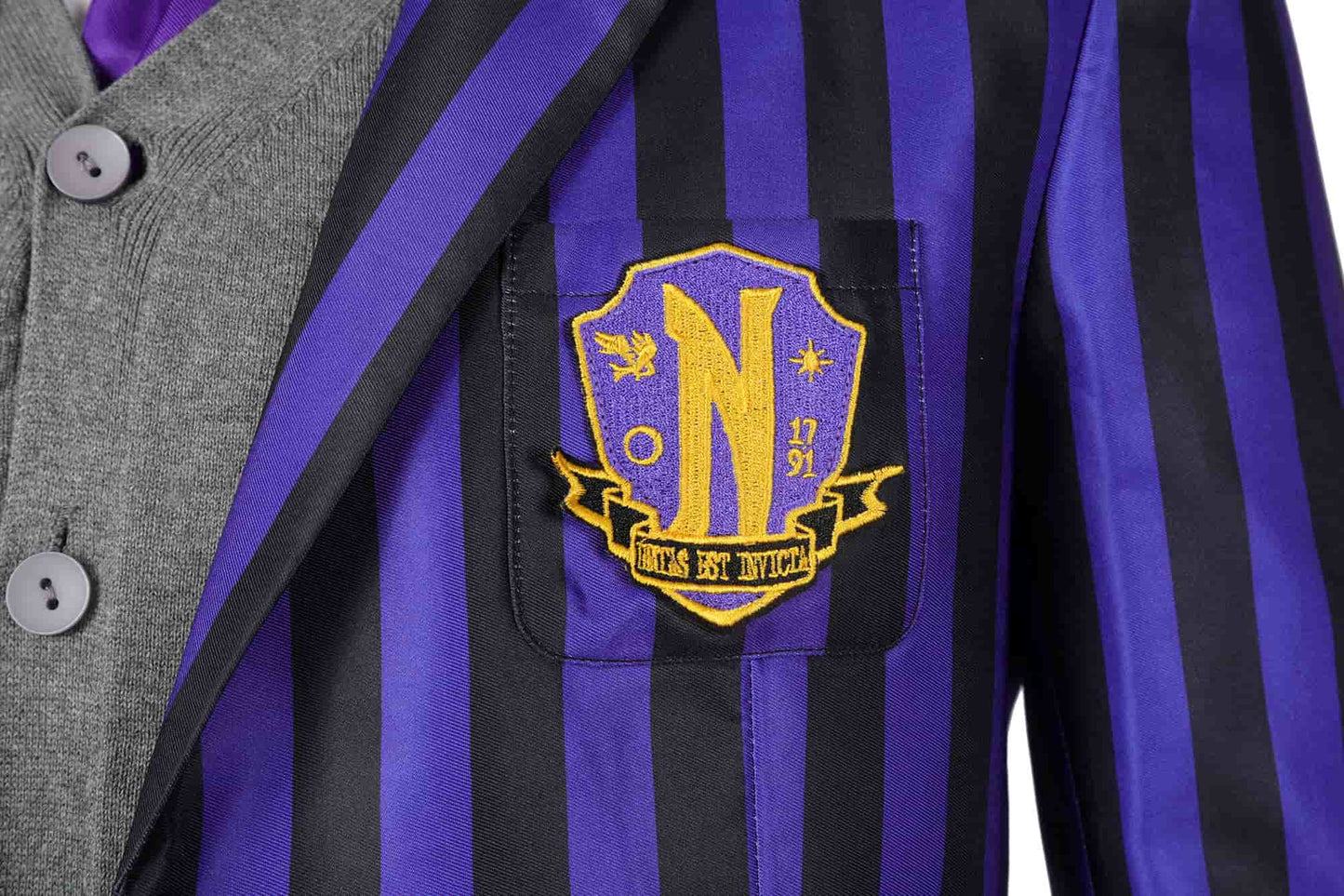 COSKEYFM Mens Eugene Otinger Costume Uniform Wednesday2 The Addams Family Nevermore Academy uniform