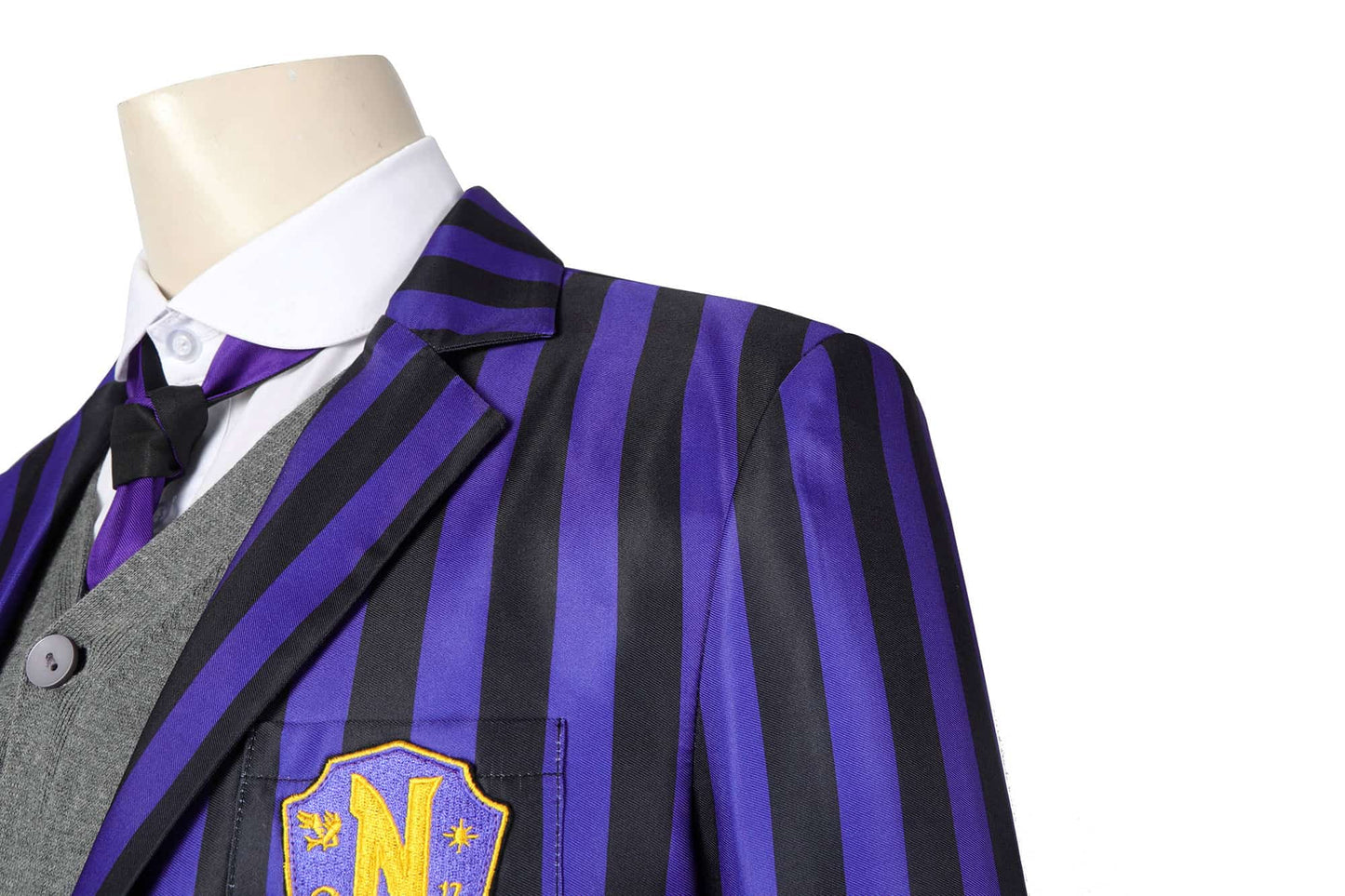 COSKEYFM Mens Eugene Otinger Costume Uniform Wednesday2 The Addams Family Nevermore Academy uniform