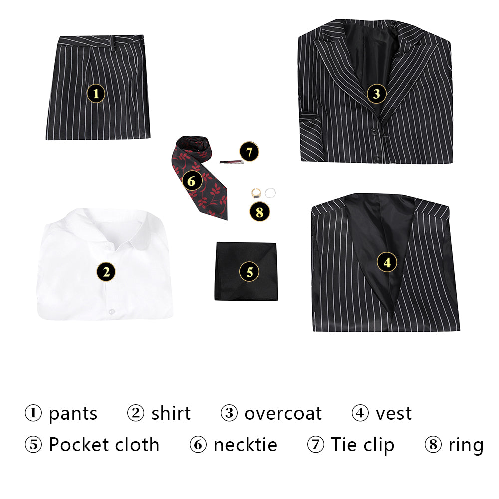 COSKEYFM Mens Gomez Addams 2022 Costume Suit Wednesday2 The Addams Family