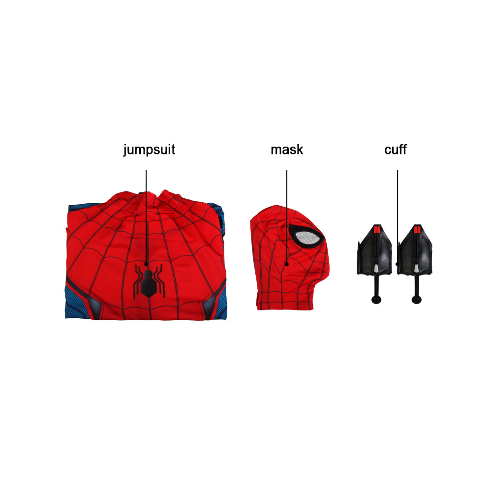 COSKEYFM Peter Parker Costume Bodysuit Civil War Spiderman Costume 3D Shade Spandex Fullbody Halloween Cosplay Spider-man Superhero Costume