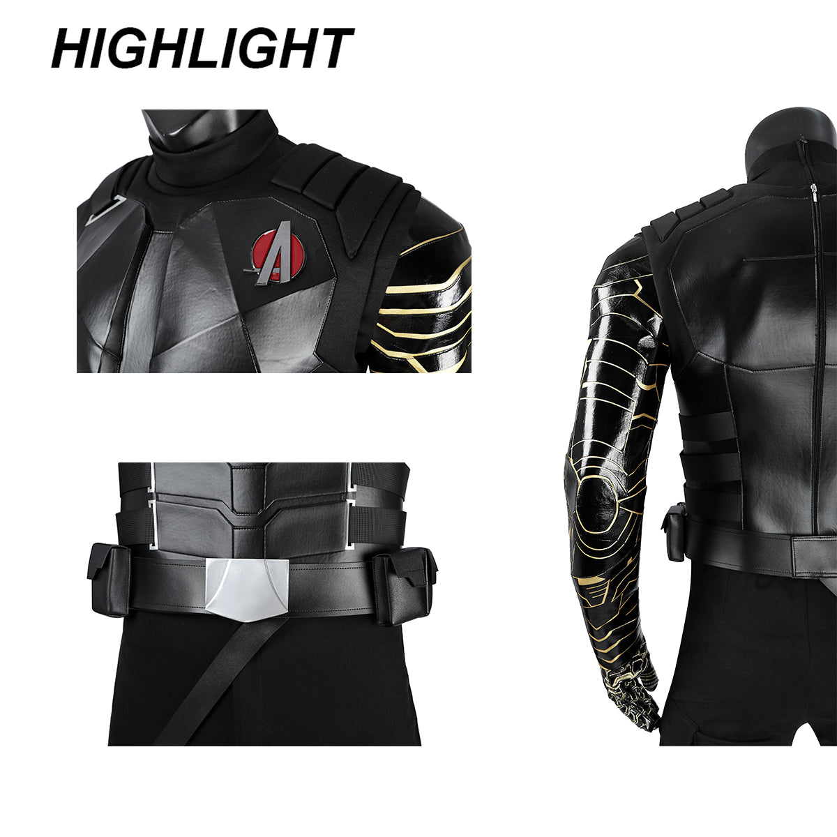 COSKEYFM Mens Bucky Costume Outfit Halloween Bucky Costume Vest