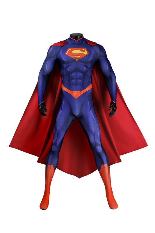 COSKEYFM New 52 52Superman Costume Bodysuit Halloween Superman Jumpsuit