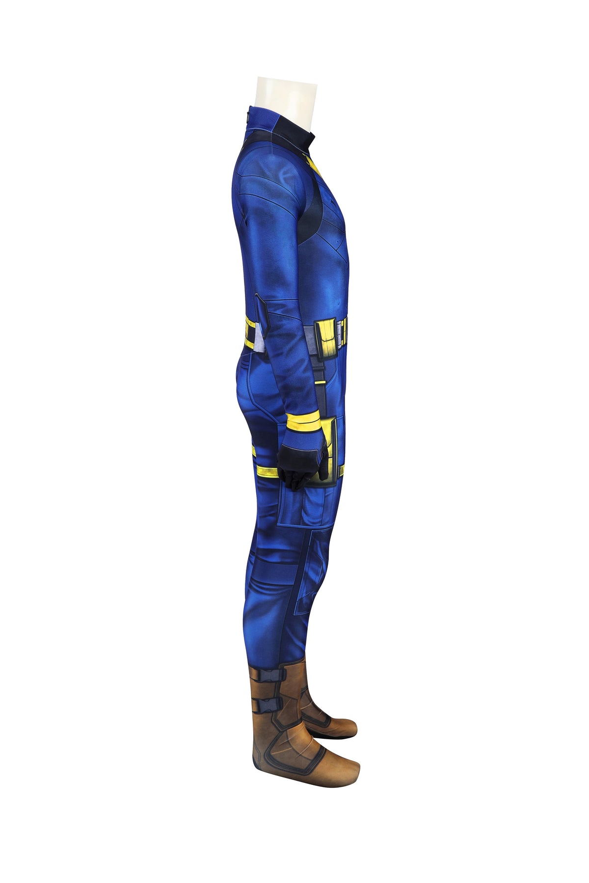COSKEYFM Kid Scott Summers Cosplay Jumpsuit with Eye Mask 3D Print Avengers 5 Doomsday Cyclops Kids Costume,