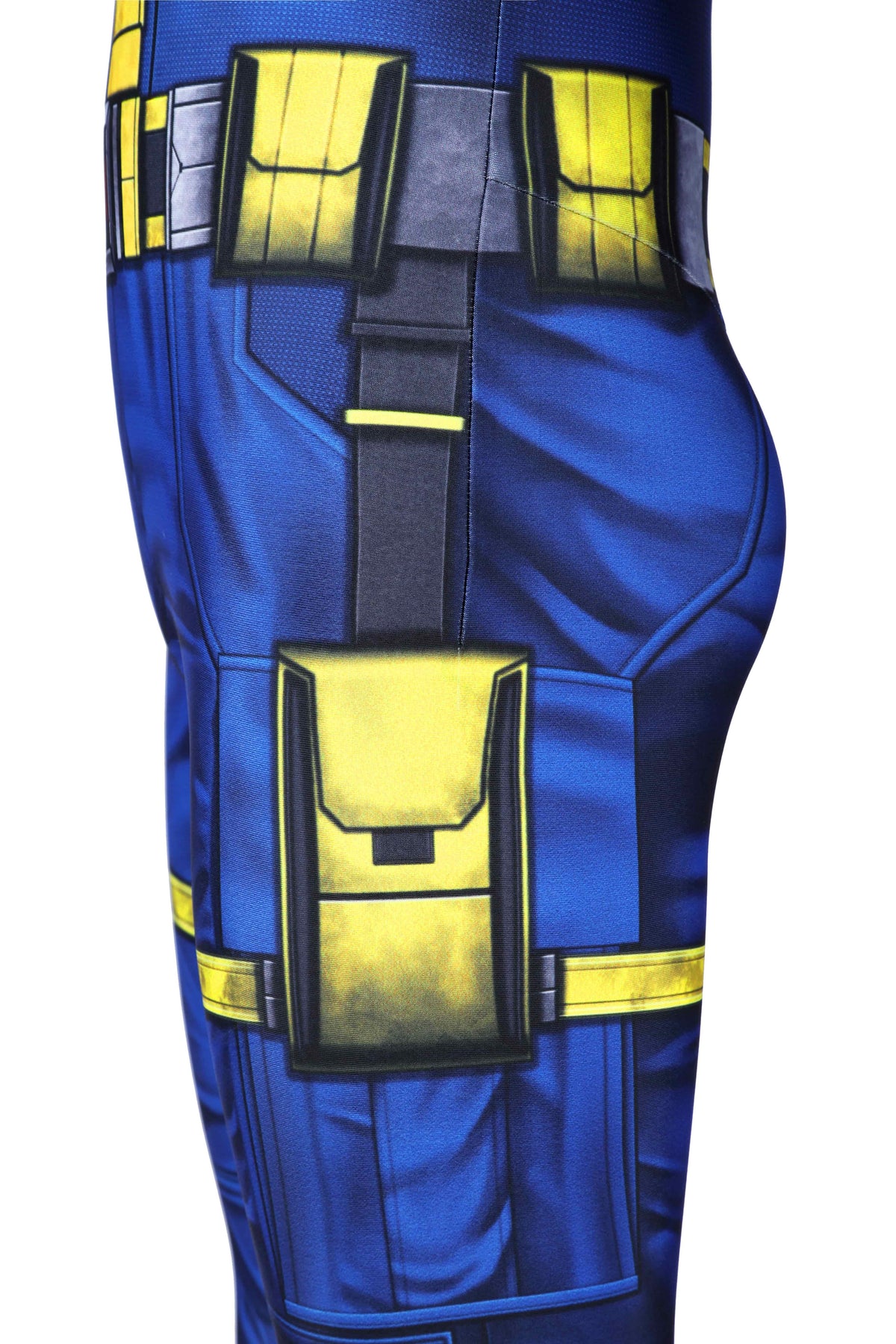 COSKEYFM Kid Scott Summers Cosplay Jumpsuit with Eye Mask 3D Print Avengers 5 Doomsday Cyclops Kids Costume,
