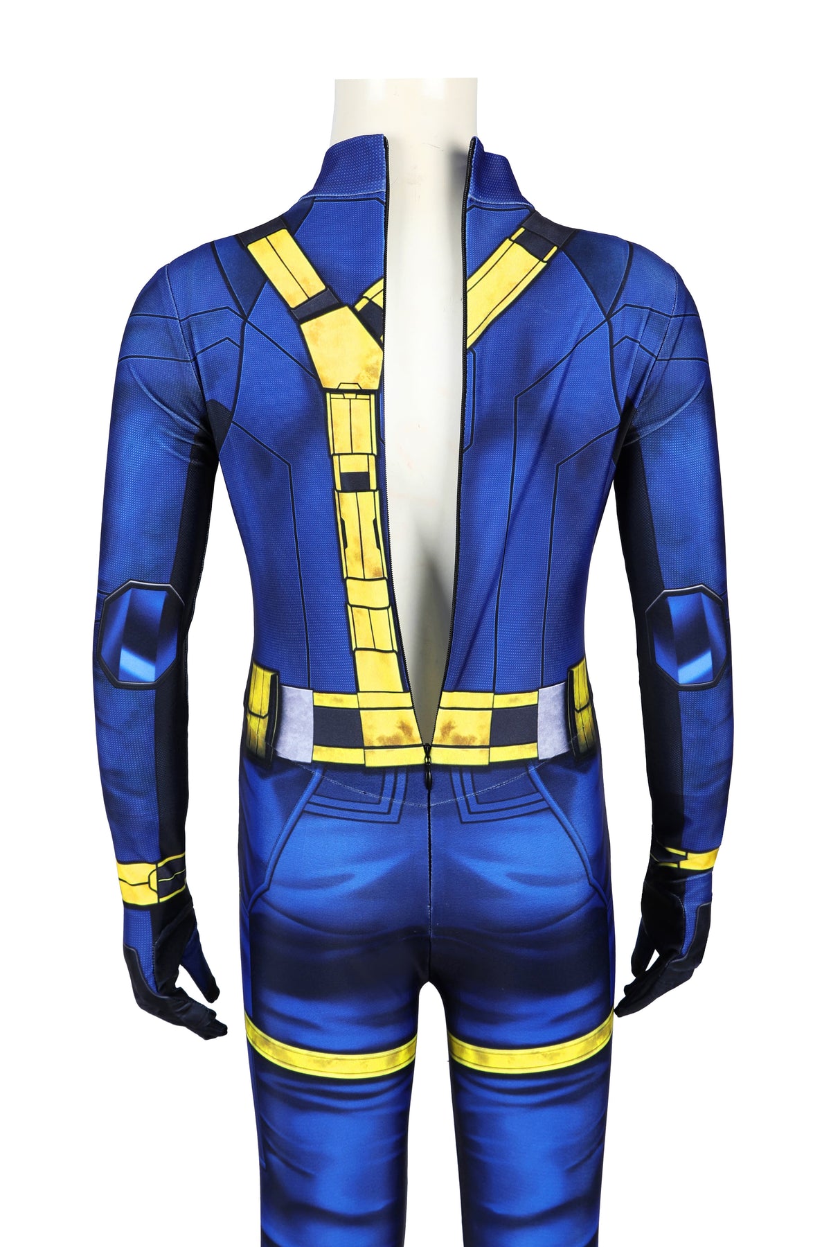 COSKEYFM Kid Scott Summers Cosplay Jumpsuit with Eye Mask 3D Print Avengers 5 Doomsday Cyclops Kids Costume,
