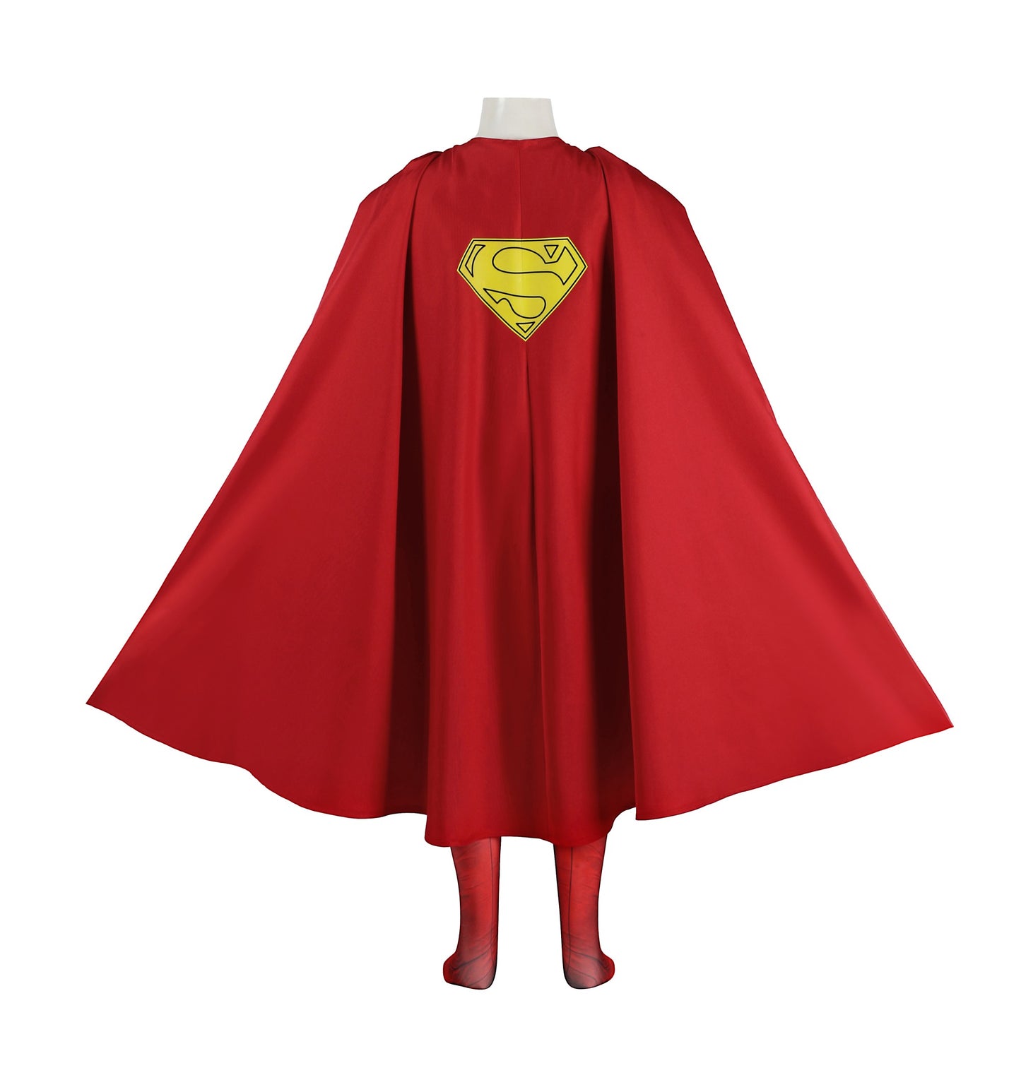 COSKEYFM Kid Superman Costume Classic Blue Red Jumpsuit with Red Cloak Halloween Cosplay Party Outfit 1978 moive Christopher Reeve