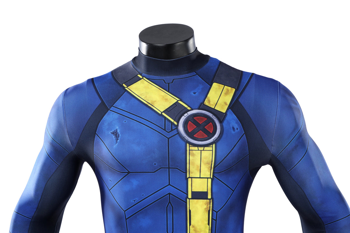 COSKEYFM Cyclops Costume 3D Printed Jumpsuit Halloween Avengers 5 Doomsday Costume