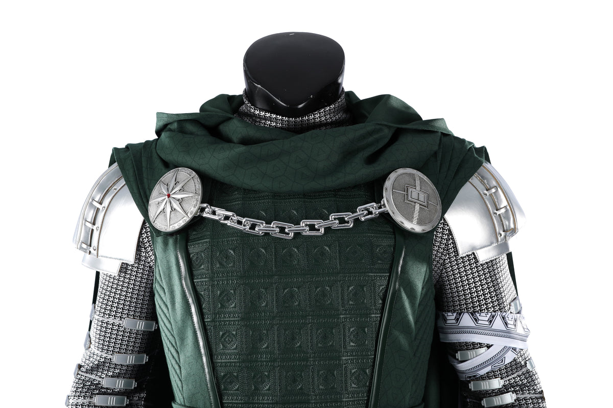 COSKEYFM Doctor Doom Cosplay Costume, Avengers 5 Destroyer Full Set Outfit with Cloak Armor for Men Halloween