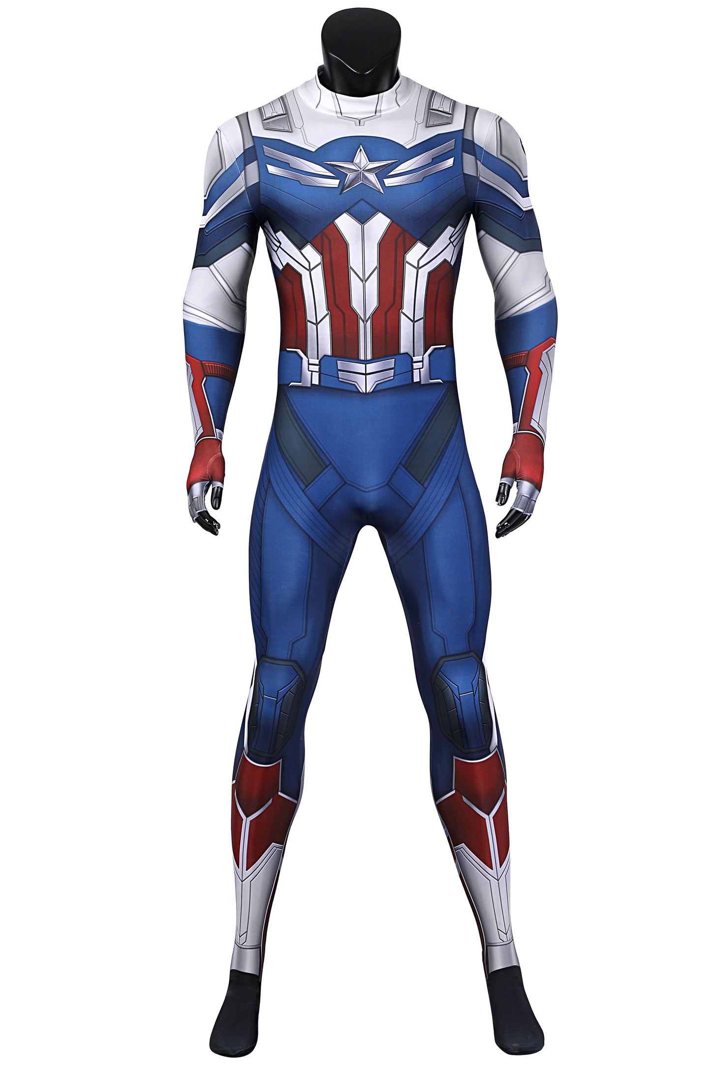 COSKEYFM Captain America Costume bodysuit Halloween Captain America Costume Jumpsuit