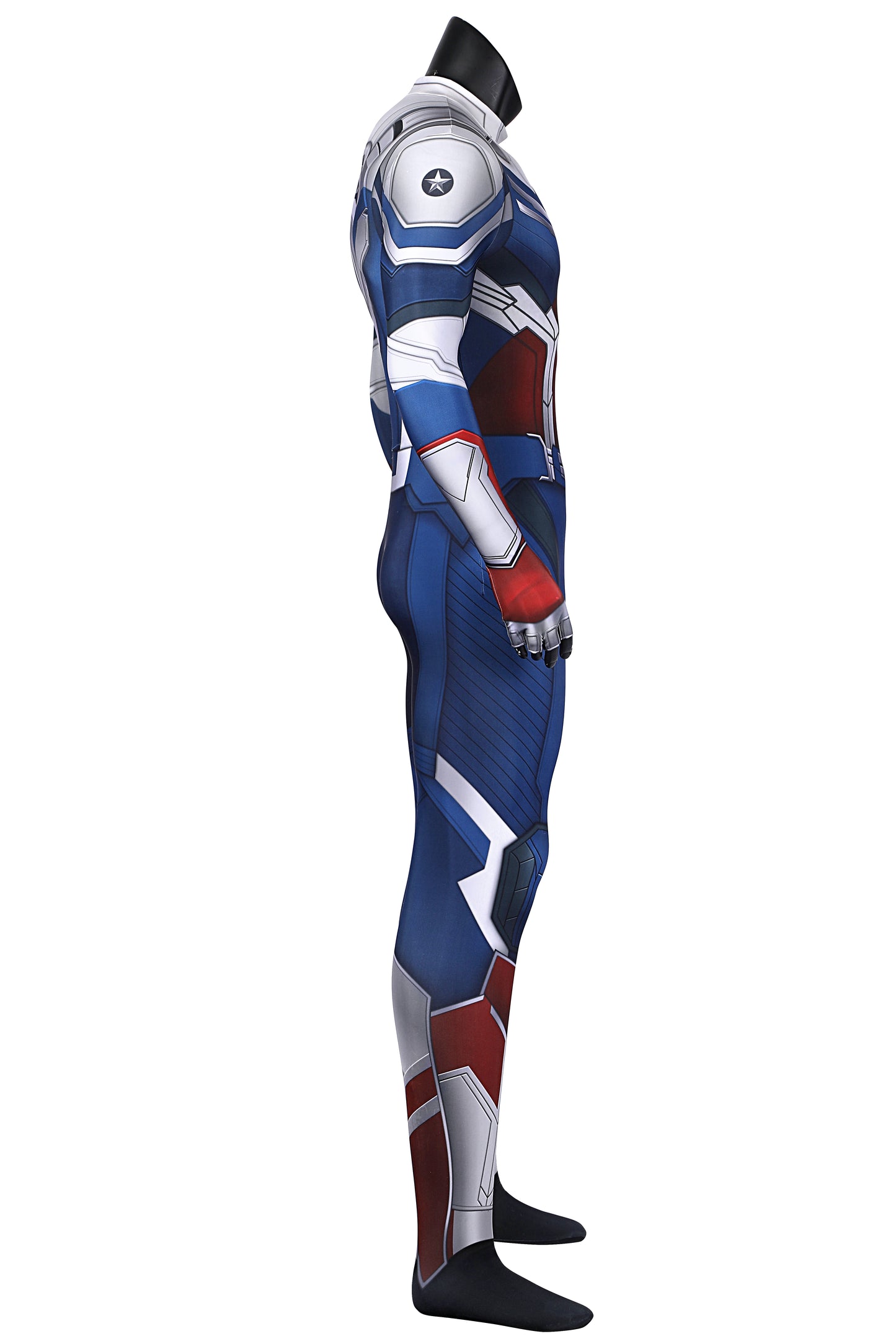COSKEYFM Captain America Costume bodysuit Halloween Captain America Costume Jumpsuit