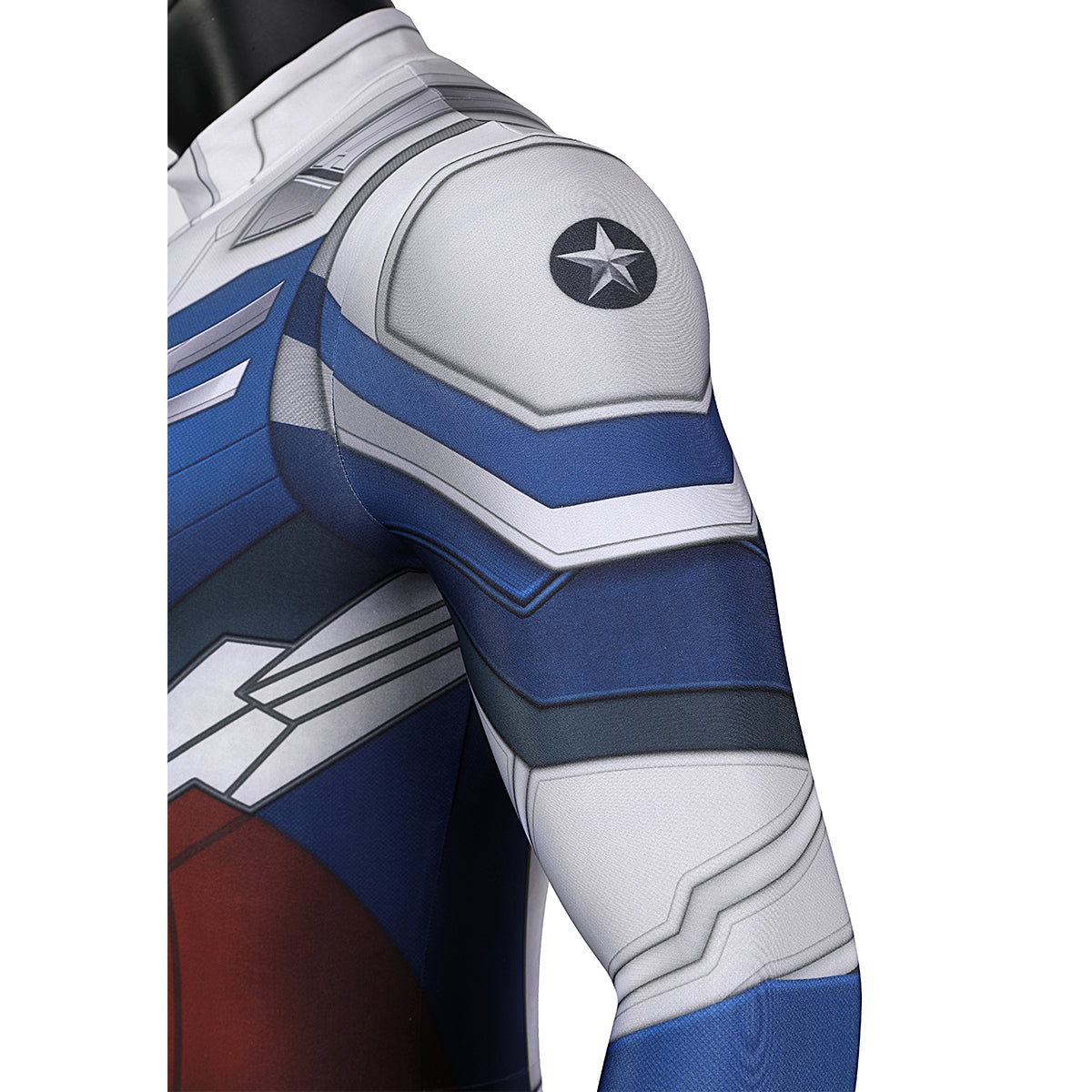 COSKEYFM Captain America Costume bodysuit Halloween Captain America Costume Jumpsuit