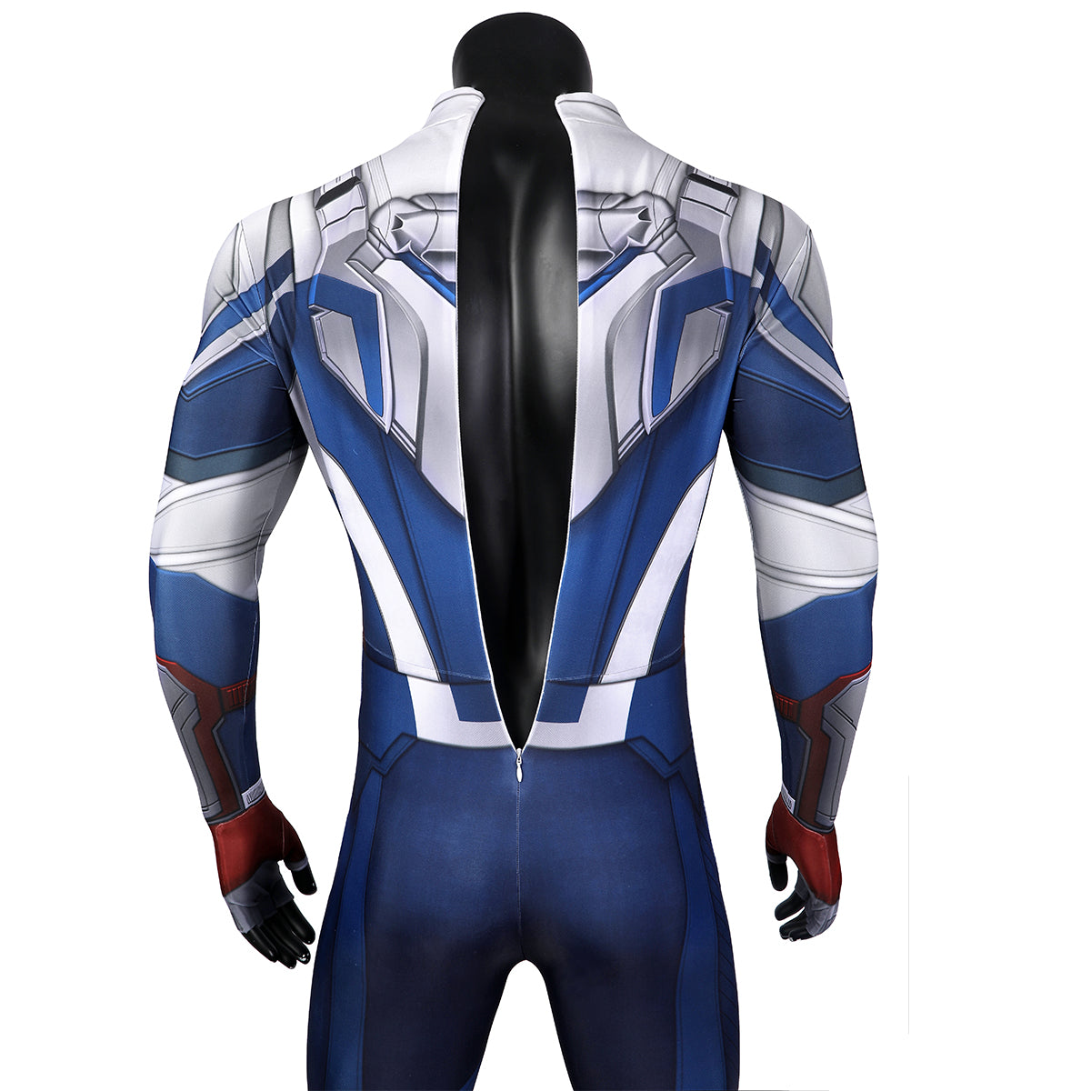 COSKEYFM Captain America Costume bodysuit Halloween Captain America Costume Jumpsuit