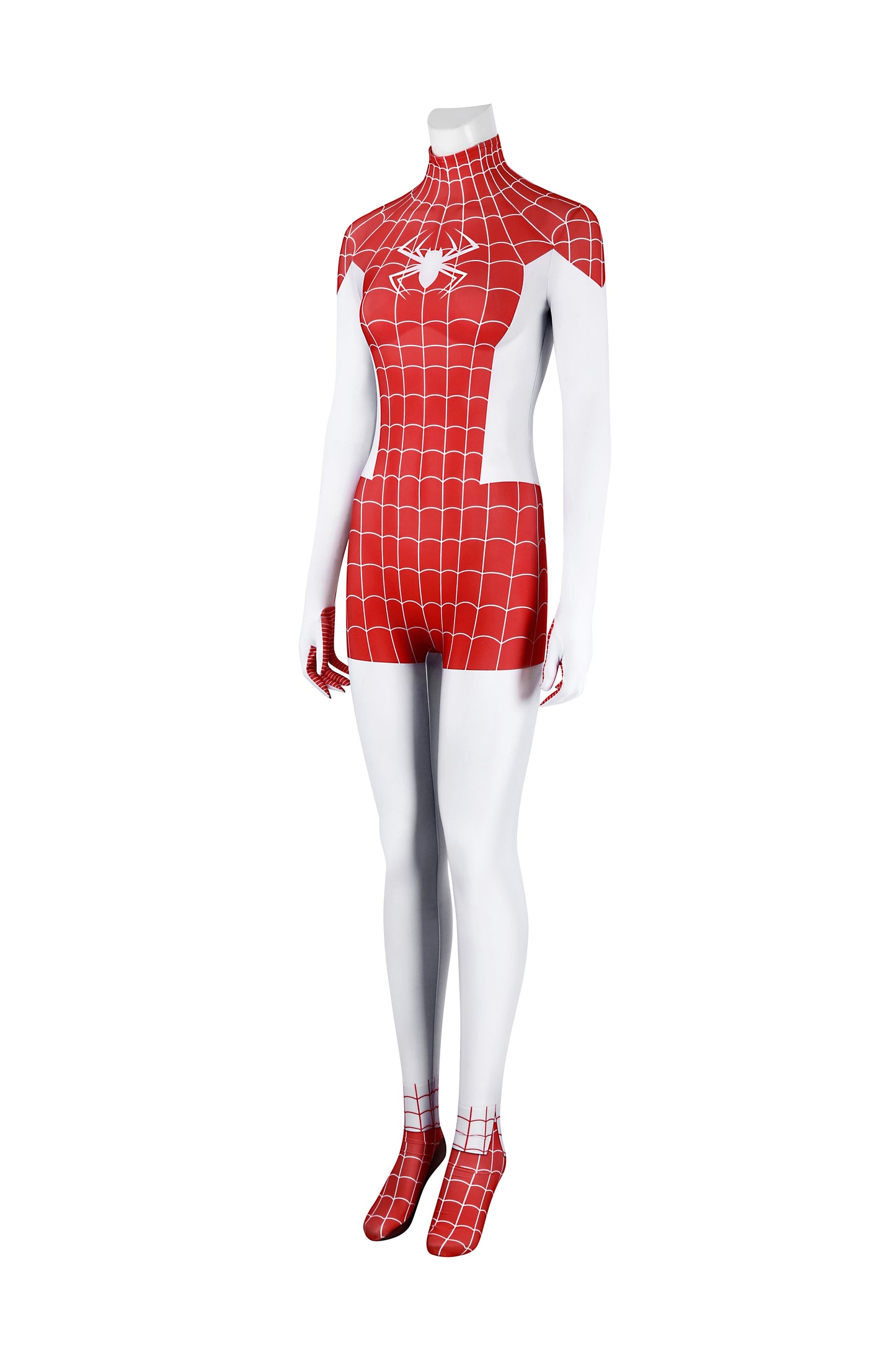 COSKEYFM Spider-Man  Mary Jane Watson Costume Bodysuit Earth-18119 Crimson She-Devil Costume Jumpsuit
