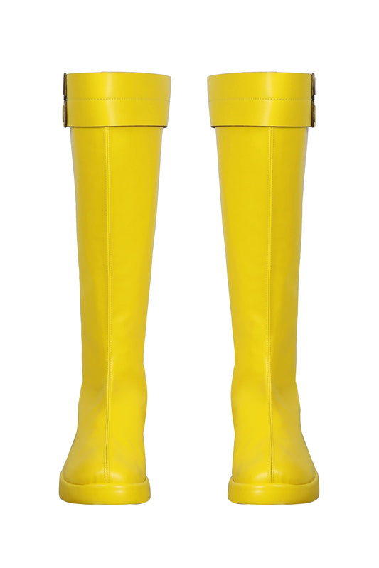 COSKEYFM Cyclops Scott Summers Costume Boots X-Men '97 Scott Yellow Knee High Boots