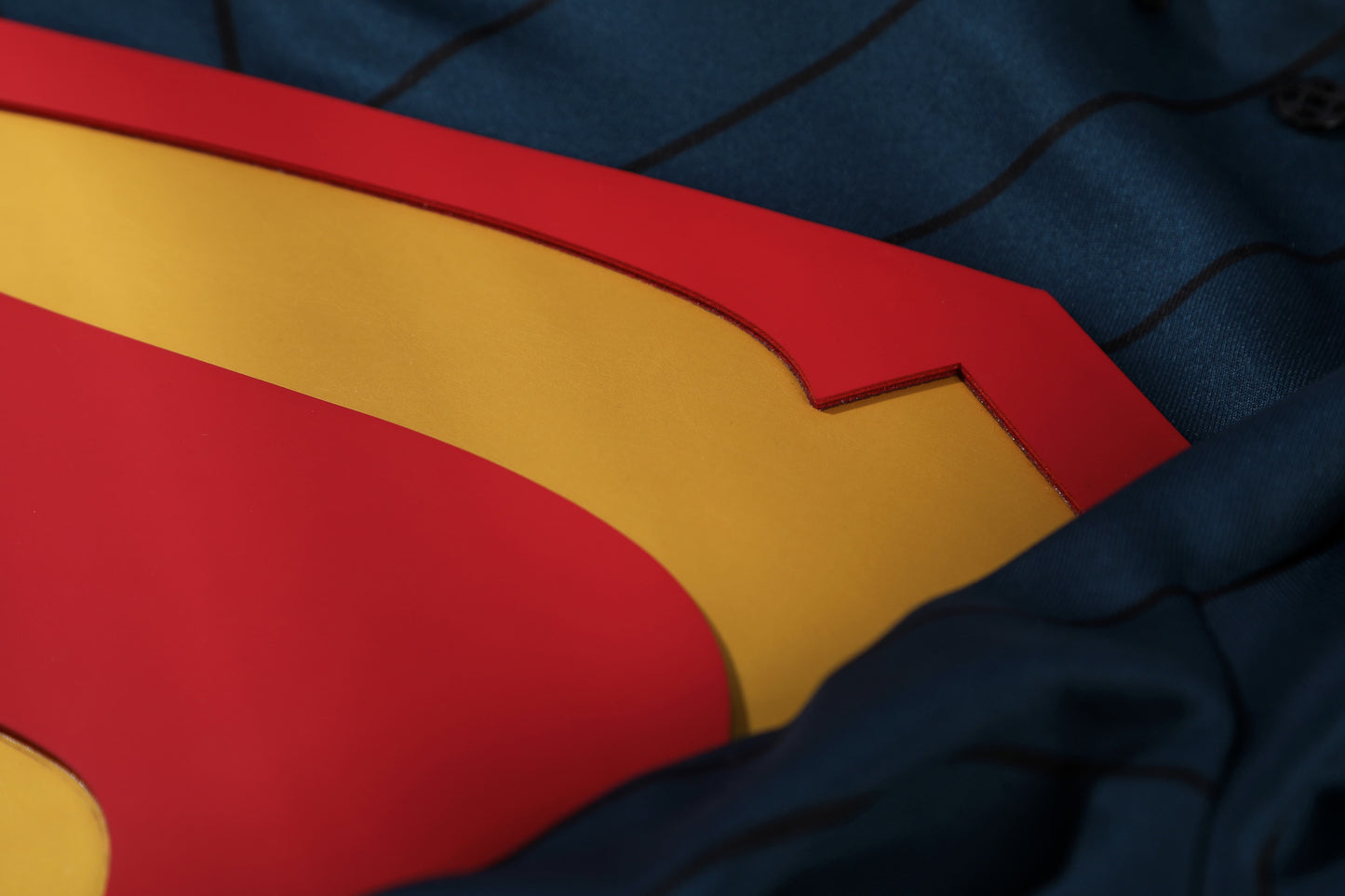 COSKEYFM Absolute Superman Cosplay Jumpsuit with Red Cape, Adult Men Superhero Halloween Party Full Set Outfit