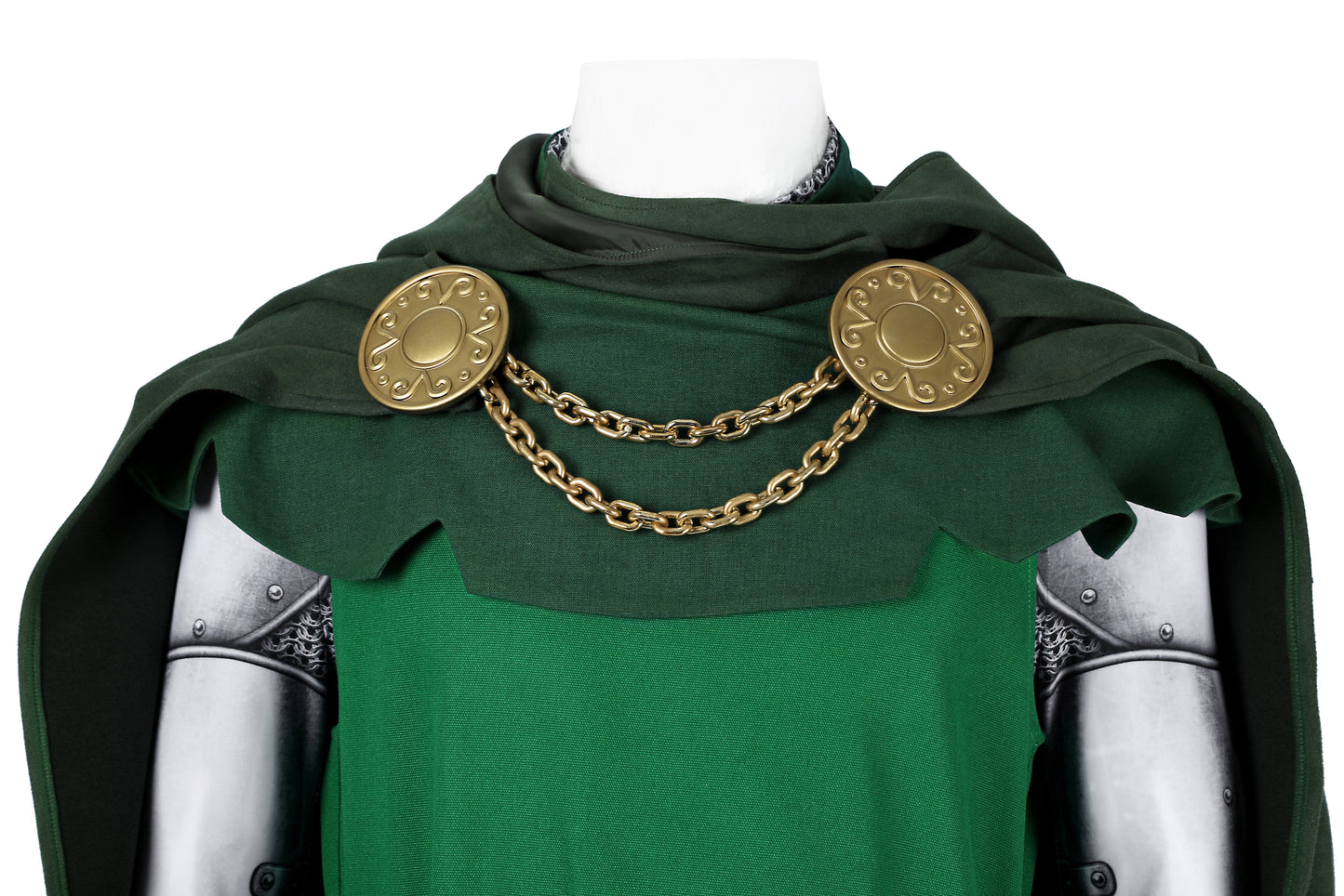 COSKEYFM Mens Doctor Doom Costume Outfit with Cape Mask Halloween Doctor Doom Costume
