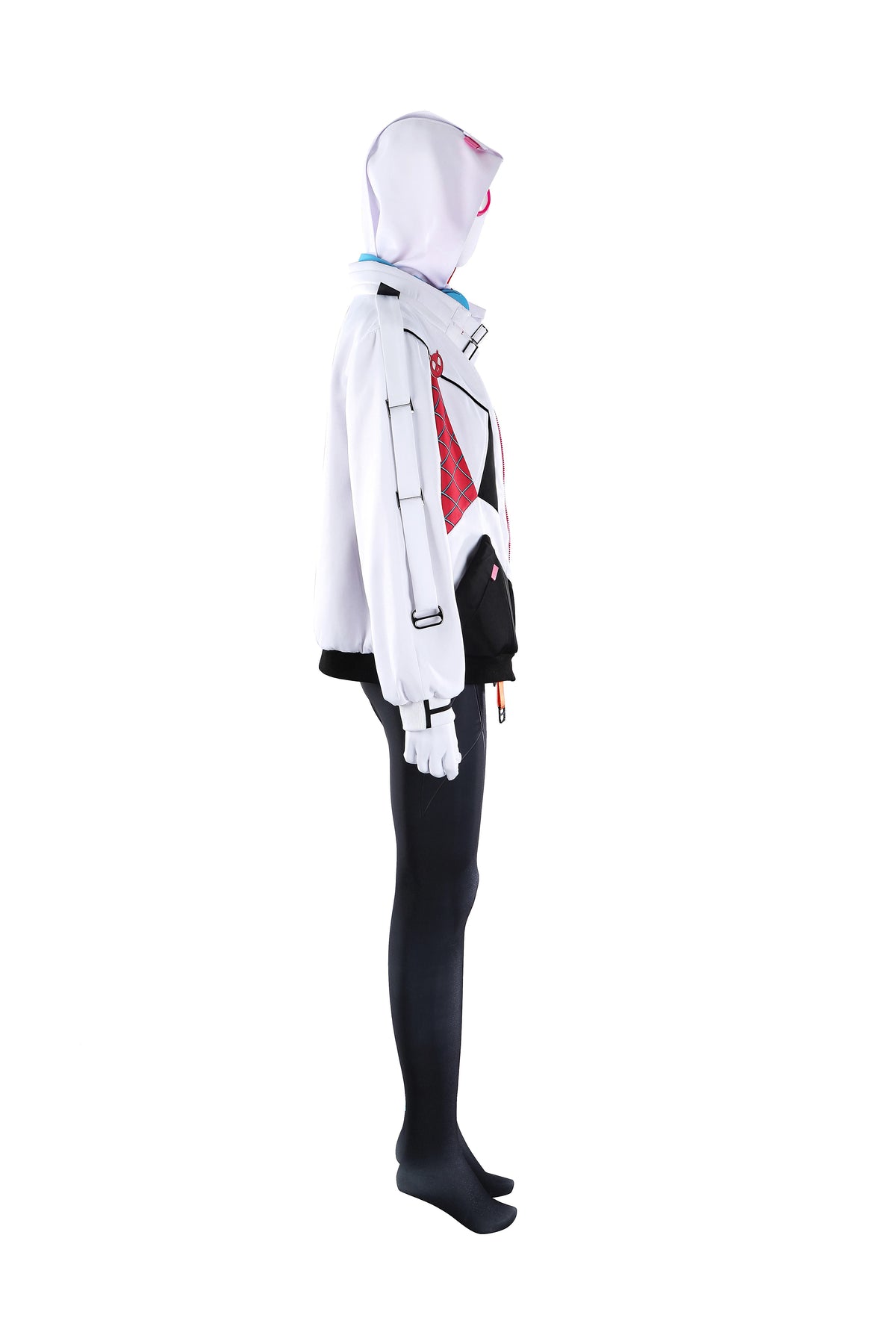 COSKEYFM Ghost‑Spider Gwen Stacy Costume Spider‑Gwen Costume Outfit