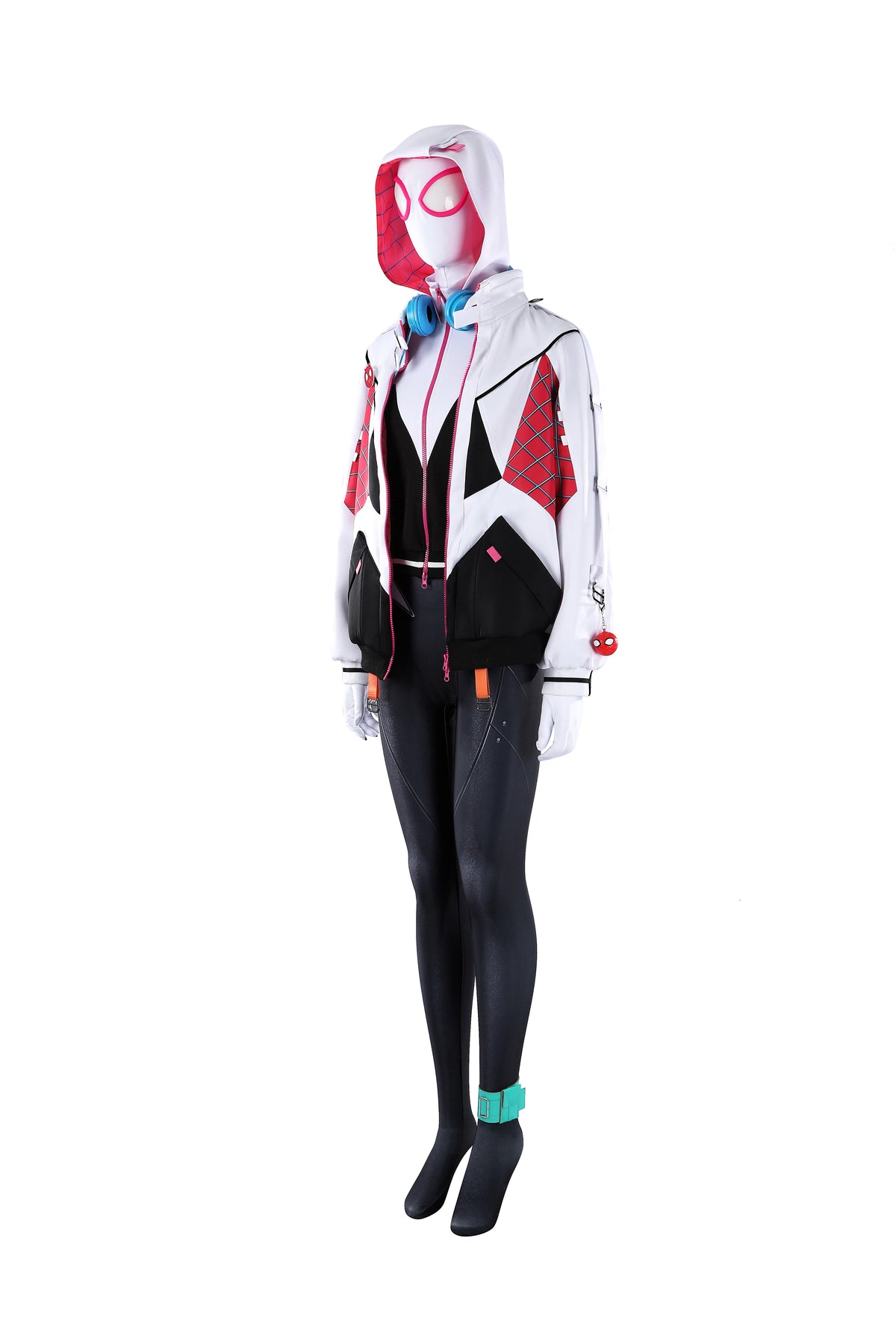 COSKEYFM Ghost‑Spider Gwen Stacy Costume Spider‑Gwen Costume Outfit
