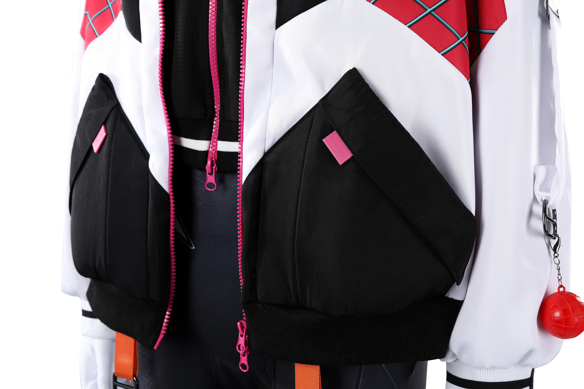 COSKEYFM Ghost‑Spider Gwen Stacy Costume Spider‑Gwen Costume Outfit