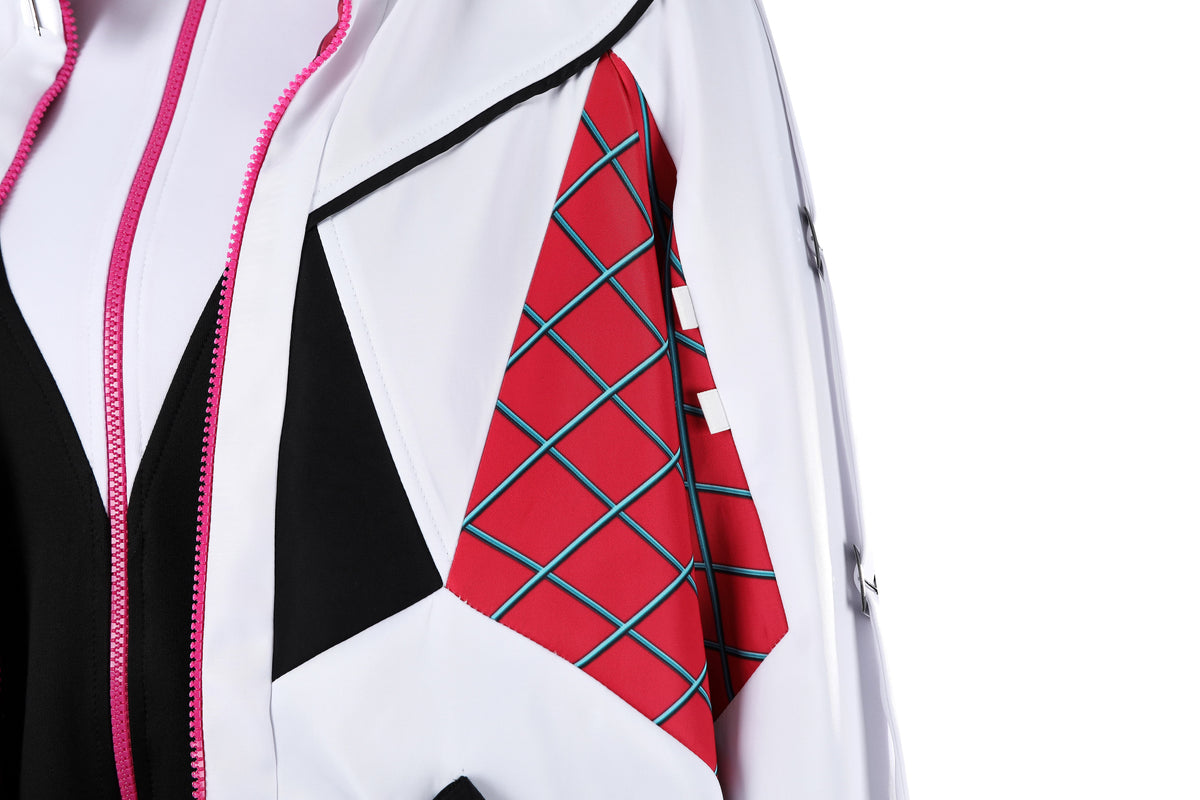 COSKEYFM Ghost‑Spider Gwen Stacy Costume Spider‑Gwen Costume Outfit