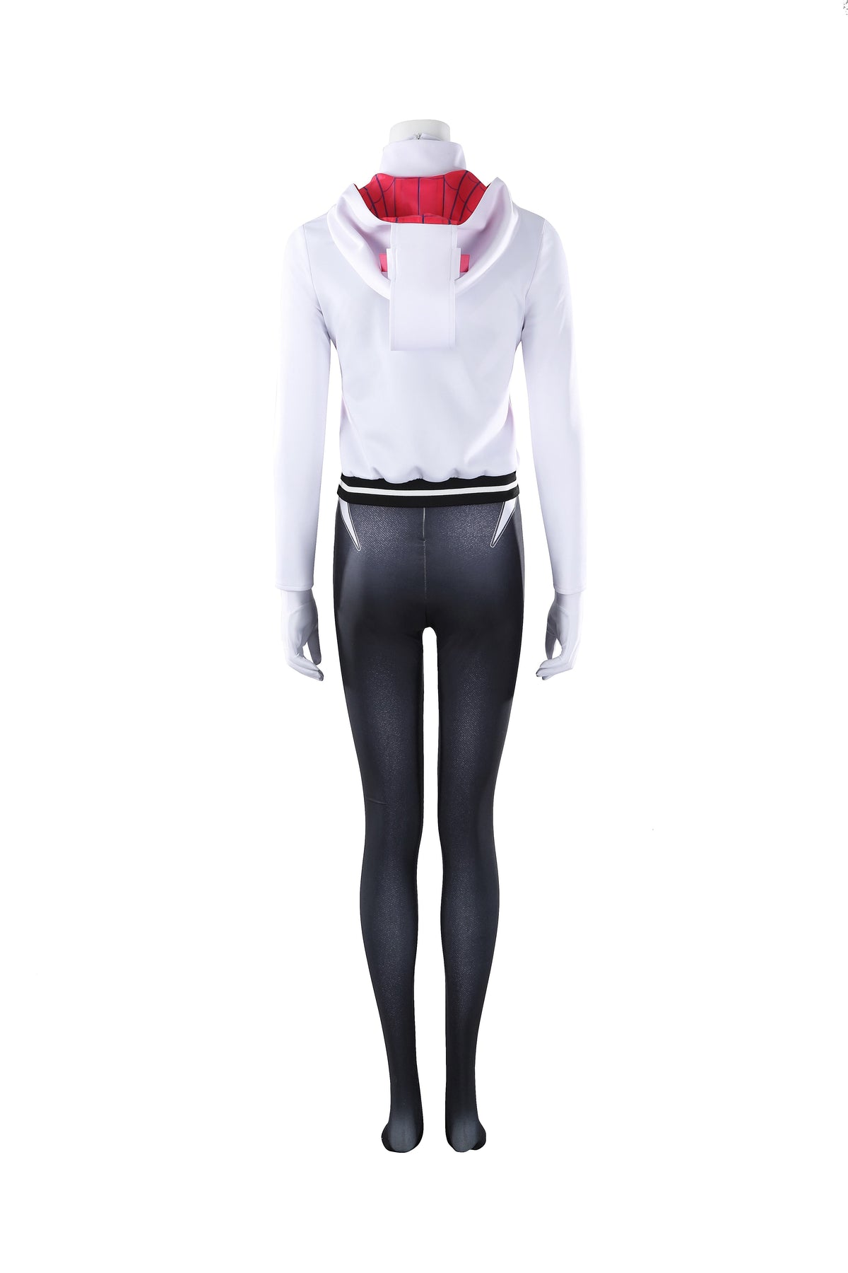 COSKEYFM Ghost‑Spider Gwen Stacy Costume Spider‑Gwen Costume Outfit