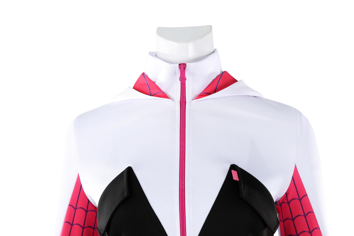 COSKEYFM Ghost‑Spider Gwen Stacy Costume Spider‑Gwen Costume Outfit