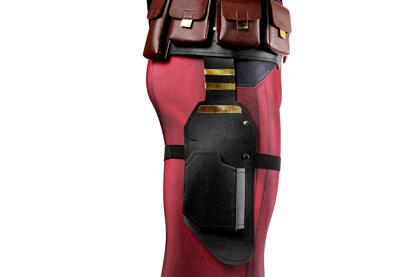 COSKEYFM Deadpool Costume Outfit with Accessories Wade Wilson Cosplay Costume Full Jumpsuit Set