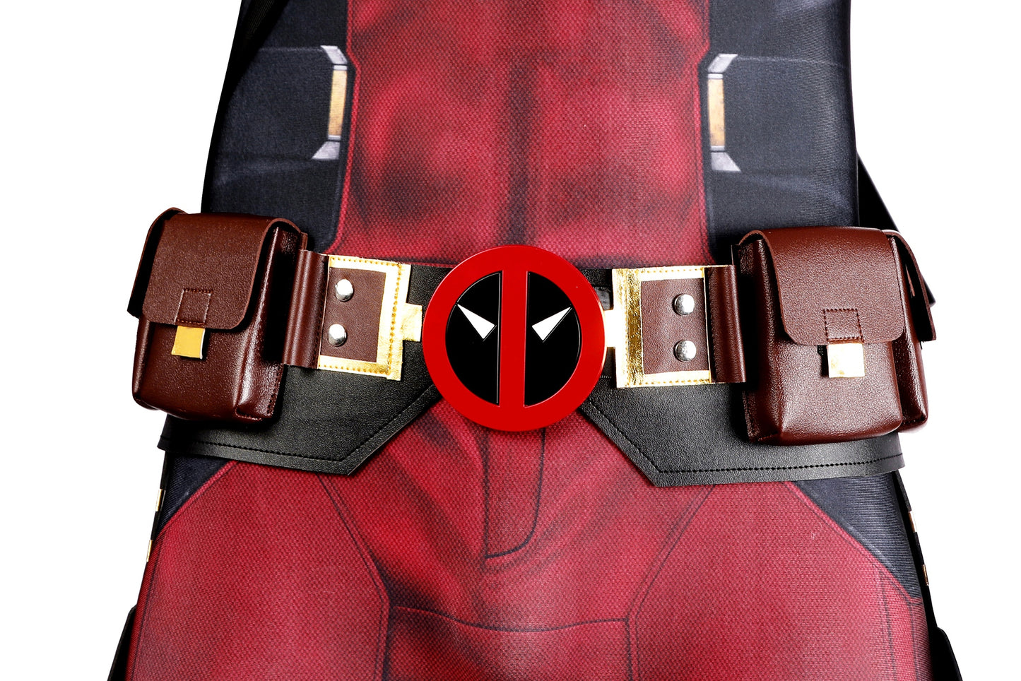 COSKEYFM Deadpool Costume Outfit with Accessories Wade Wilson Cosplay Costume Full Jumpsuit Set