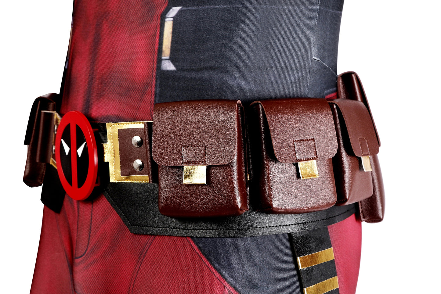 COSKEYFM Deadpool Costume Outfit with Accessories Wade Wilson Cosplay Costume Full Jumpsuit Set