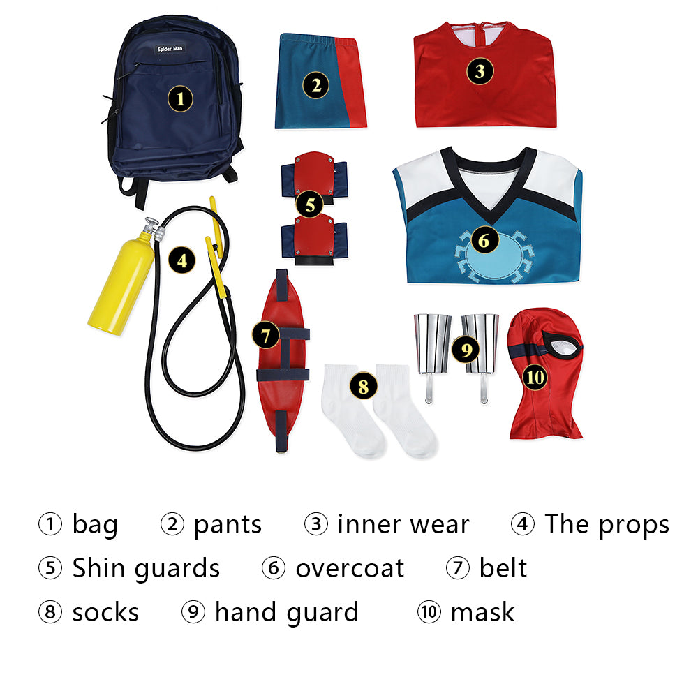 COSKEYFM Mens Your Friendly Neighborhood Spider-Man Costume Full Set