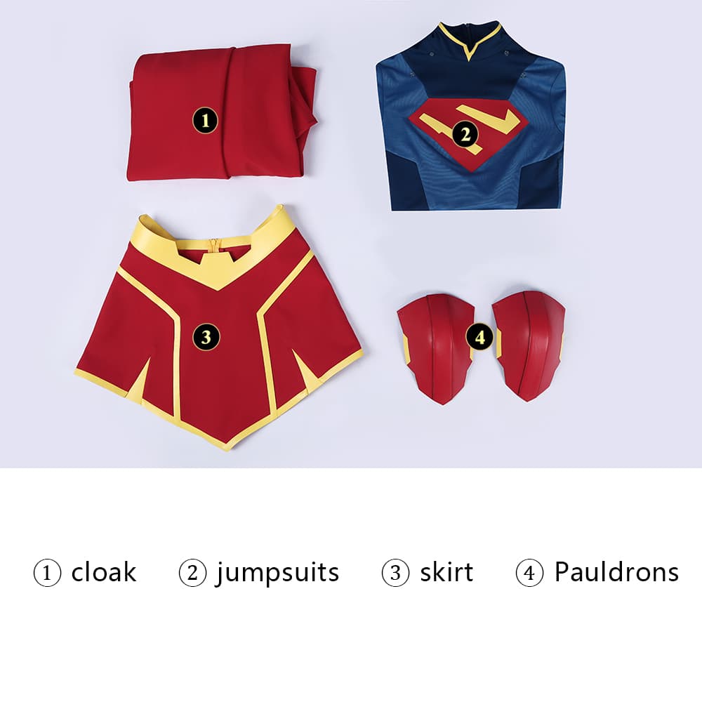 COSKEYFM Supergirl Cosplay Costume My Adventures with Superman Season 3