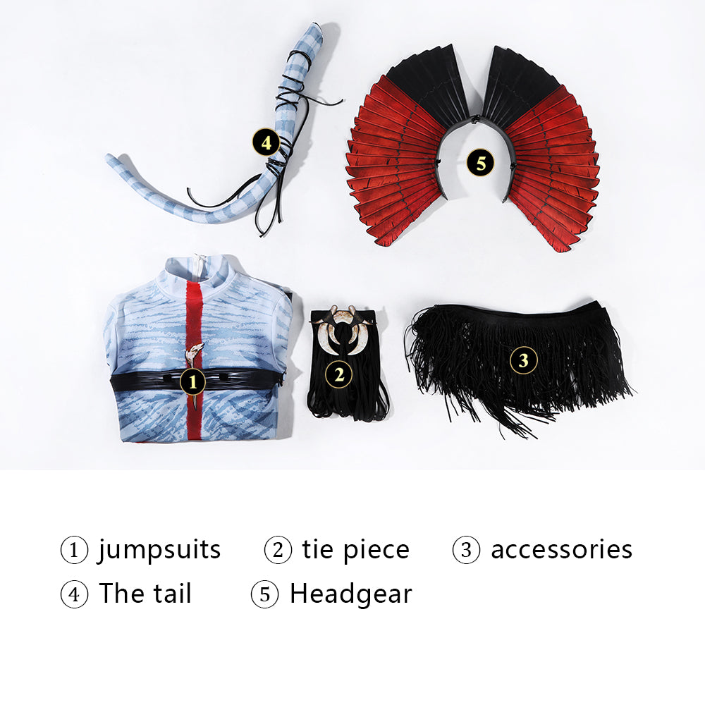 COSKEYFM Womens Varang Costume Outfit with Headwear Halloween Varang Costume Bodysuit