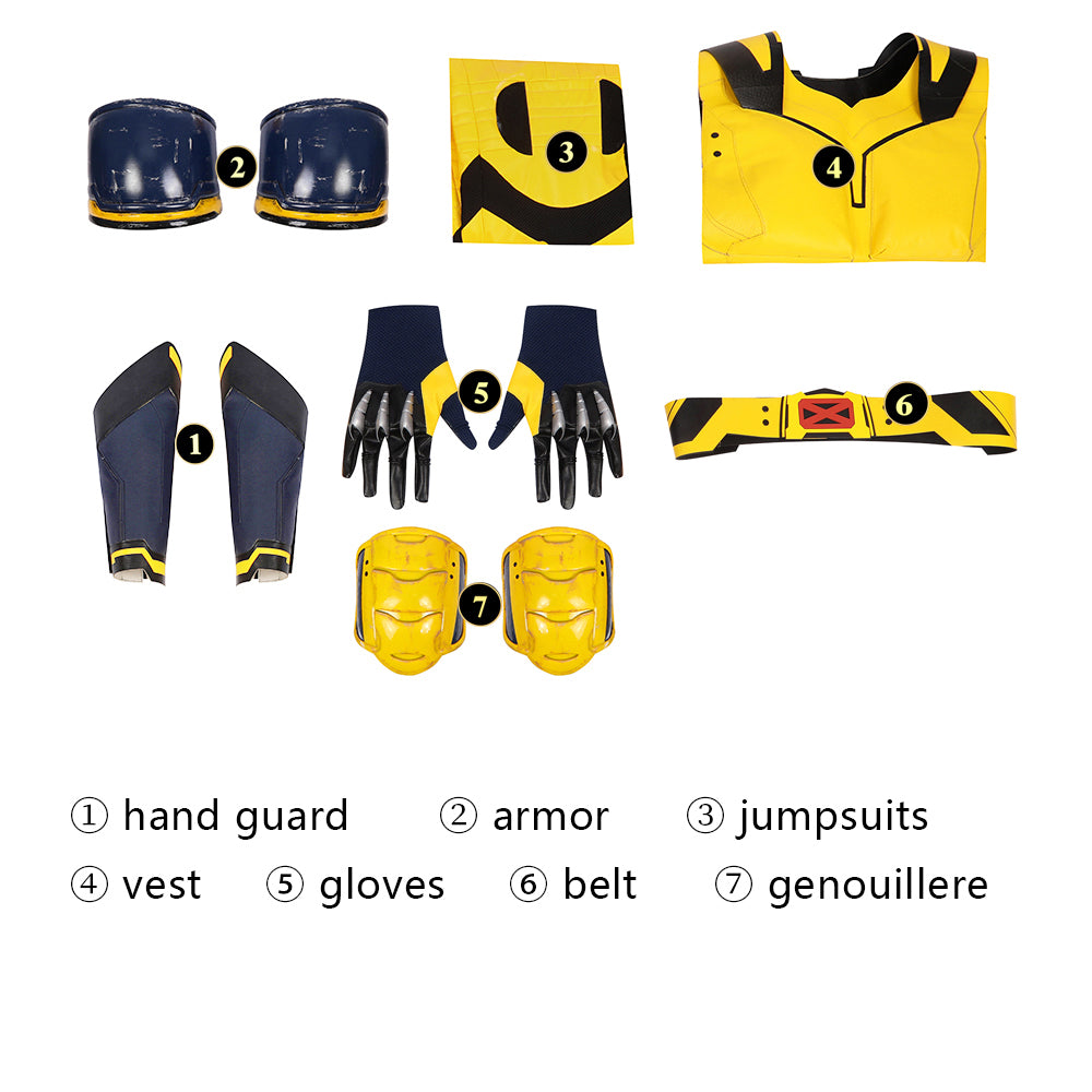 COSKEYFM Wolverine Costume Outfit Halloween Wolverine Costume Full Set Deadpool3 Wolverine