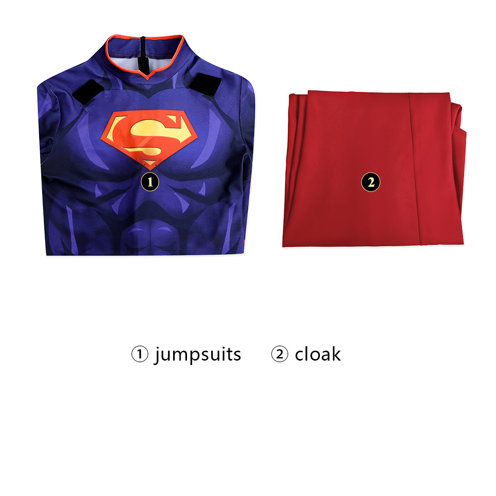 COSKEYFM New 52 52Superman Costume Bodysuit Halloween Superman Jumpsuit