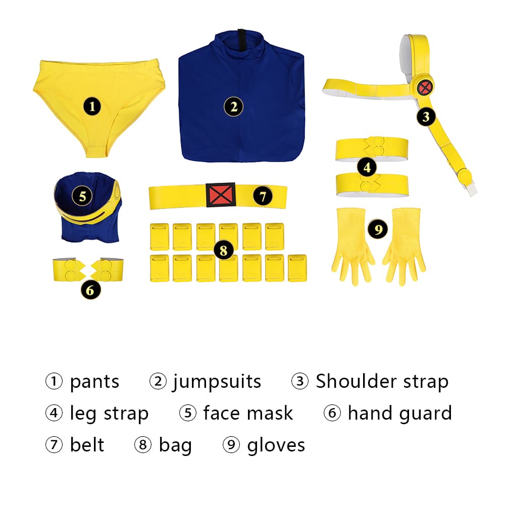 COSKEYFM Cyclops Scott Summers Costume Outfit X-Men '97 Full Cosplay Costume