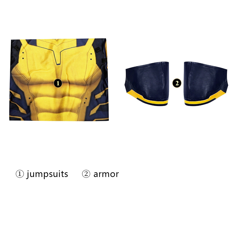COSKEYFM Wolverine Costume Bodysuit Outfit Halloween Wolverine Costume Full Set