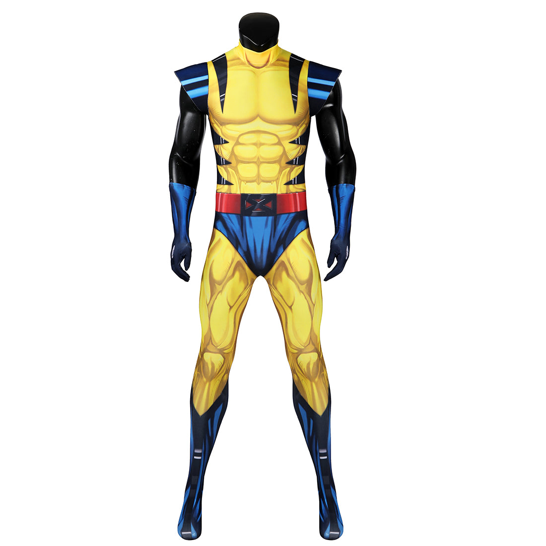 COSKEYFM Mens Wolverine Costume Jumpsuit James Howlett Costume Halloween XMEN97 Costume