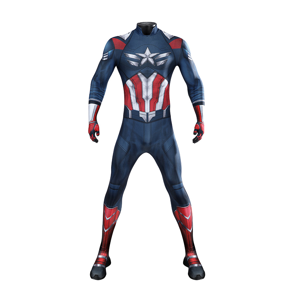COSKEYFM Captain America Costume bodysuit Halloween Captain America Costume Jumpsuit