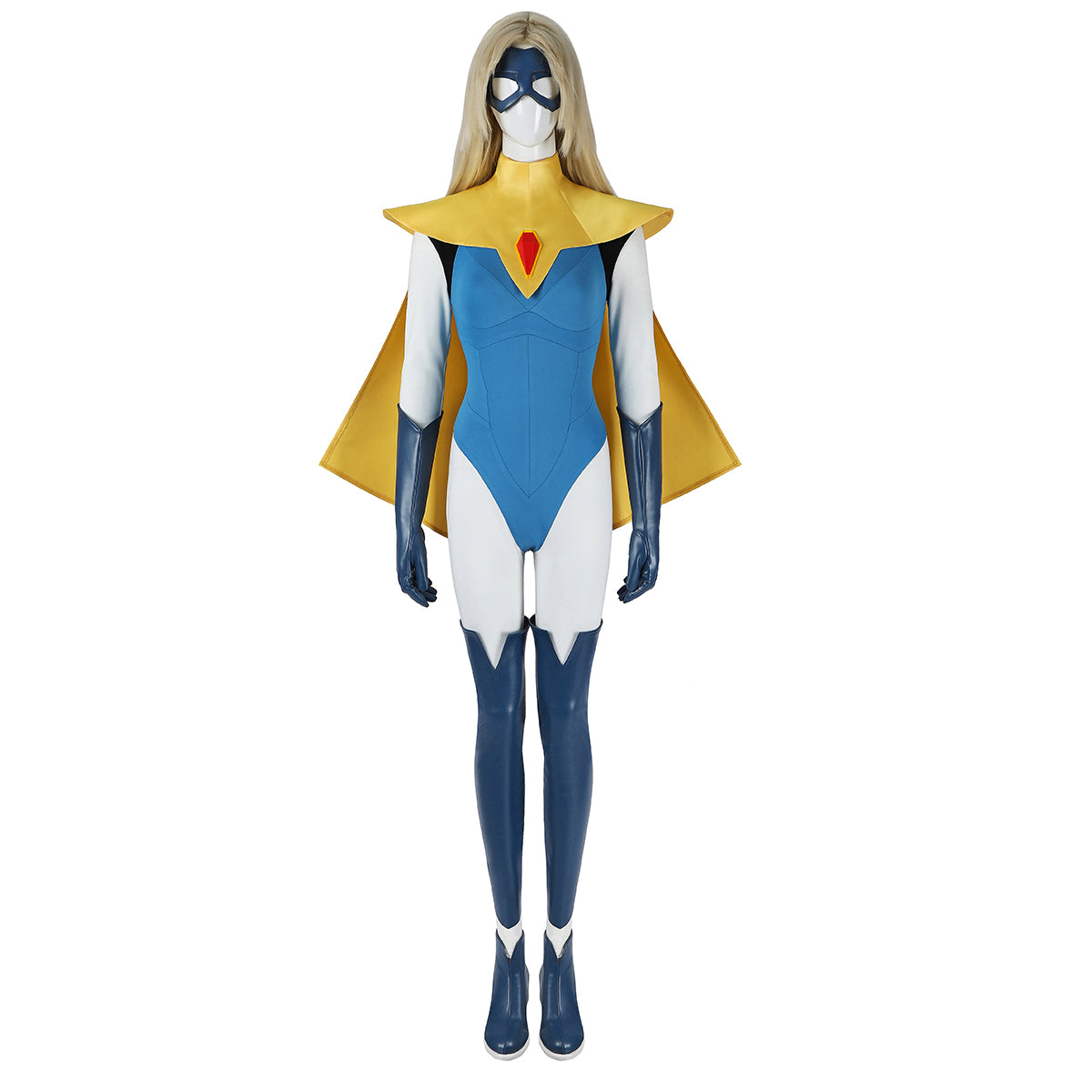 COSKEYFM Womens Dispatch Blonde Blazer Costume with Cloak Halloween Blonde Blazer Costume Outfit