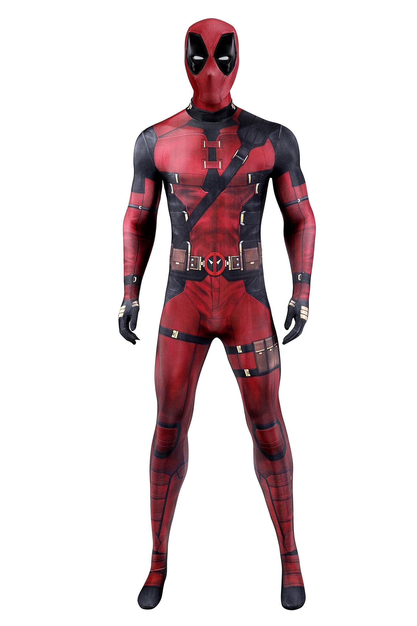 COSKEYFM Deadpool 3 Wade Wilson Cosplay Costume Full Jumpsuit Set
