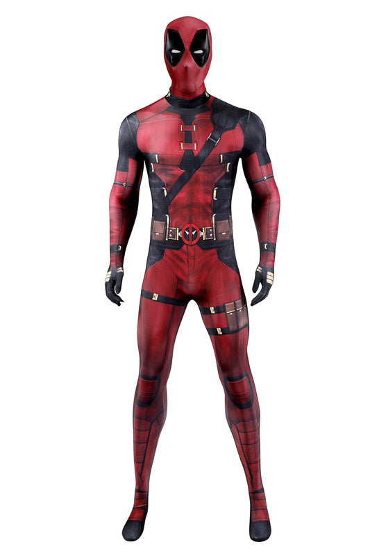 COSKEYFM Deadpool 3 Wade Wilson Cosplay Costume Full Jumpsuit Set