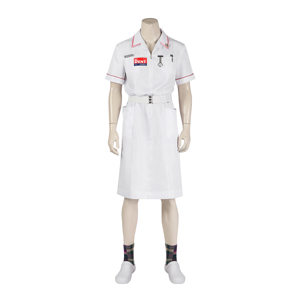 COSKEYFM The Dark Knight Joker Nurse Costume Batman  Heath Ledger Joker Nurse Outfit