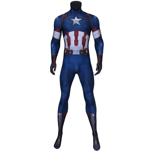 COSKEYFM Captain America Costume bodysuit Halloween Captain America Costume Jumpsuit