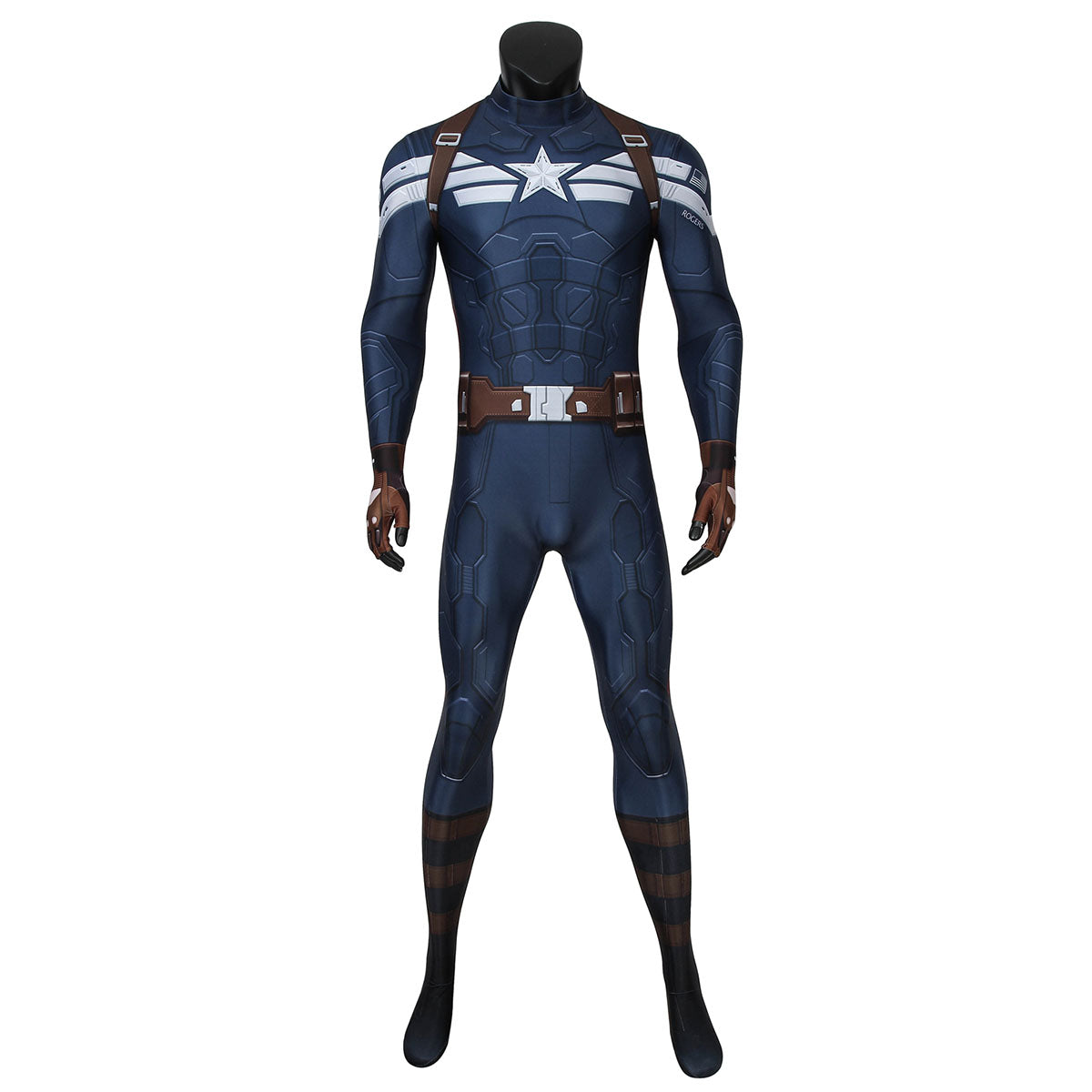 COSKEYFM Captain America Costume bodysuit Halloween Captain America Costume Jumpsuit
