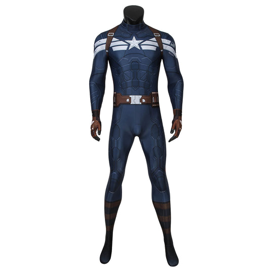 COSKEYFM Captain America Costume bodysuit Halloween Captain America Costume Jumpsuit