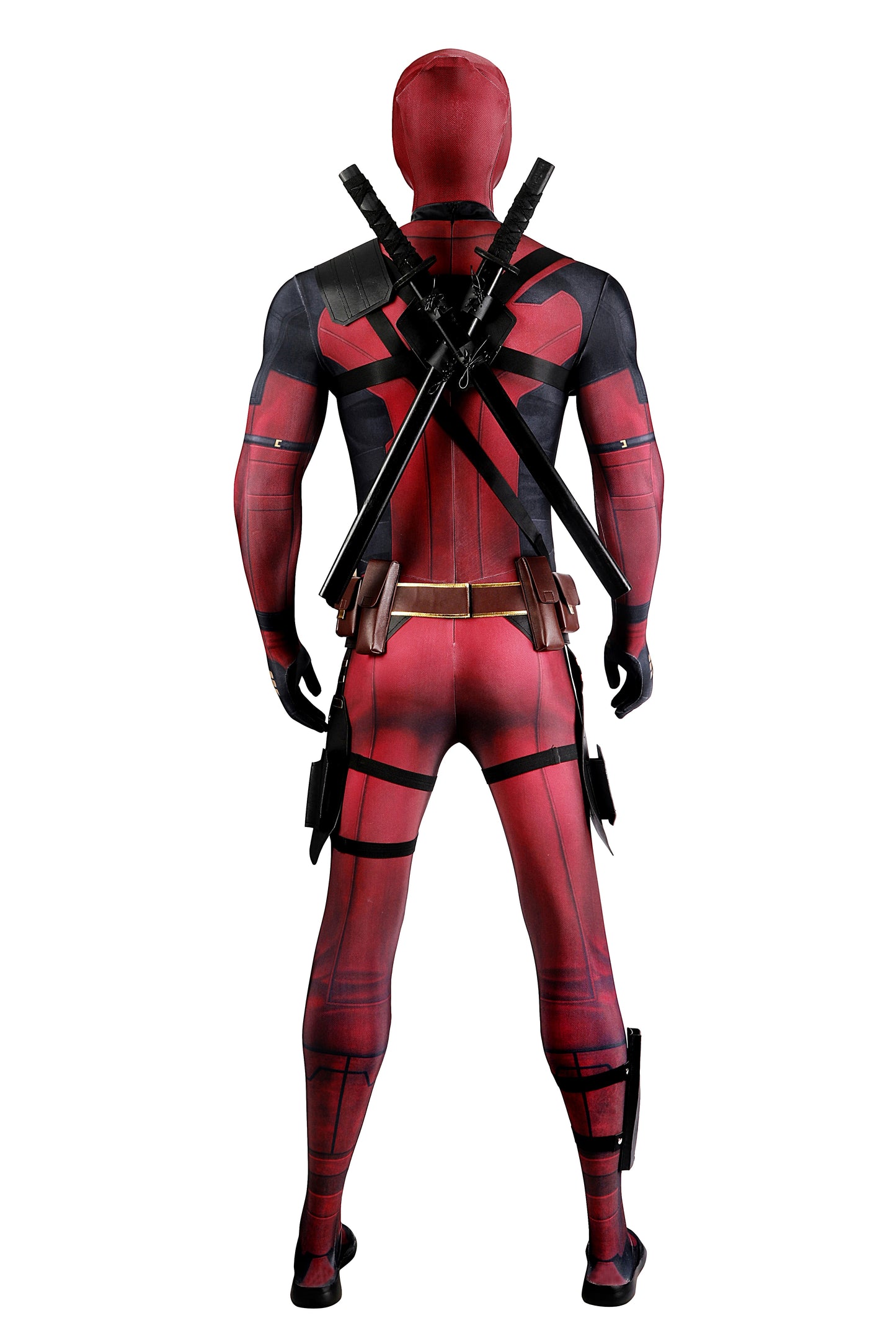 COSKEYFM Deadpool Costume Outfit with Accessories Wade Wilson Cosplay Costume Full Jumpsuit Set