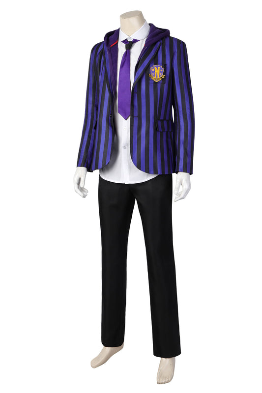 COSKEYFM  Mens Xavier Thorpe Ajax Petropolus Costume Uniform Wednesday2 The Addams Family  Nevermore Academy uniform