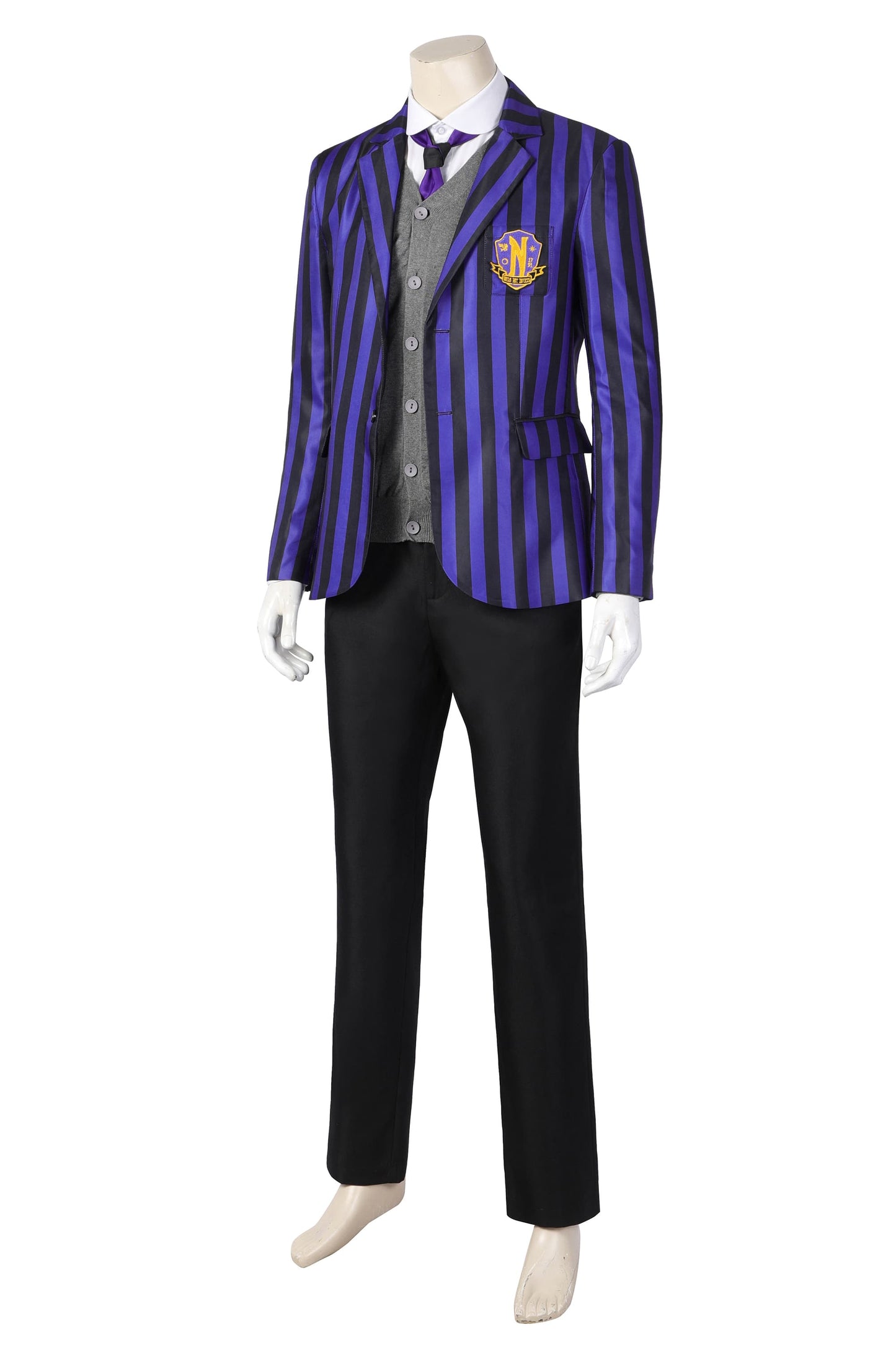 COSKEYFM Mens Eugene Otinger Costume Uniform Wednesday2 The Addams Family  Nevermore Academy uniform