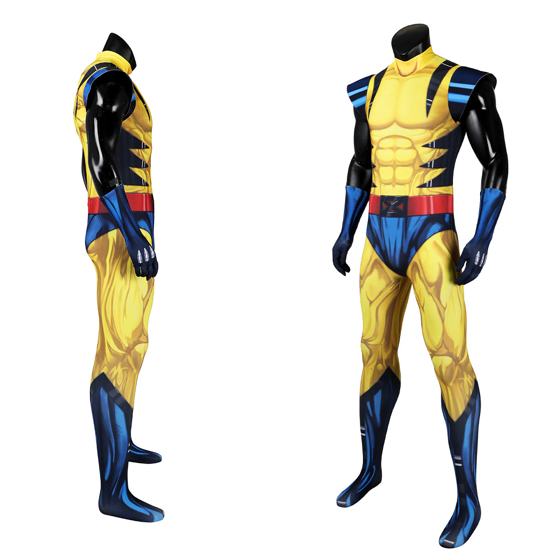 COSKEYFM Mens Wolverine Costume Jumpsuit James Howlett Costume Halloween XMEN97 Costume