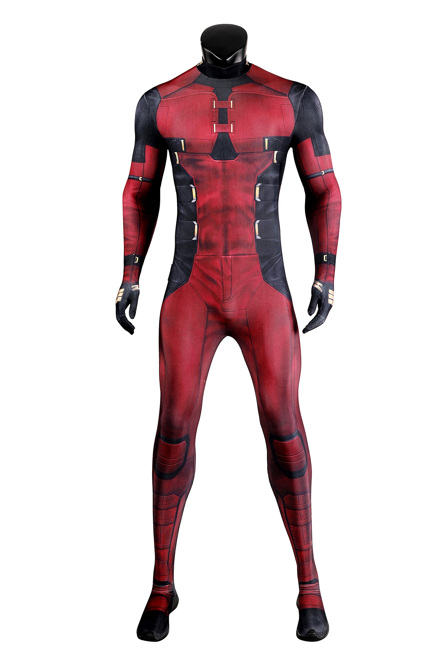 COSKEYFM Deadpool Costume Outfit with Accessories Wade Wilson Cosplay Costume Full Jumpsuit Set